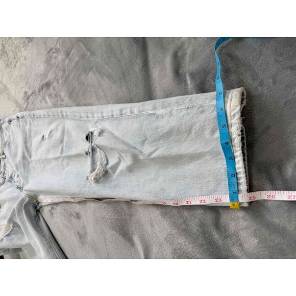 ‘90’s Lucky Brand Blue Distressed Light Wash 5 Pocket Jeans Size 8 - Picture 8 of 8